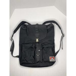 BEN DAVIS Rucksack Black Logo Drawstring Backpack P130